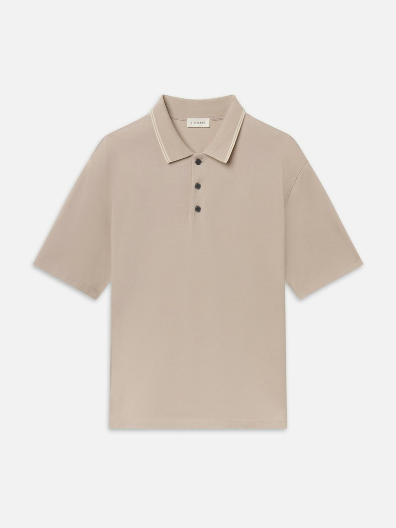 FRAME Men's Light Pique Polo Cotton Size Medium
