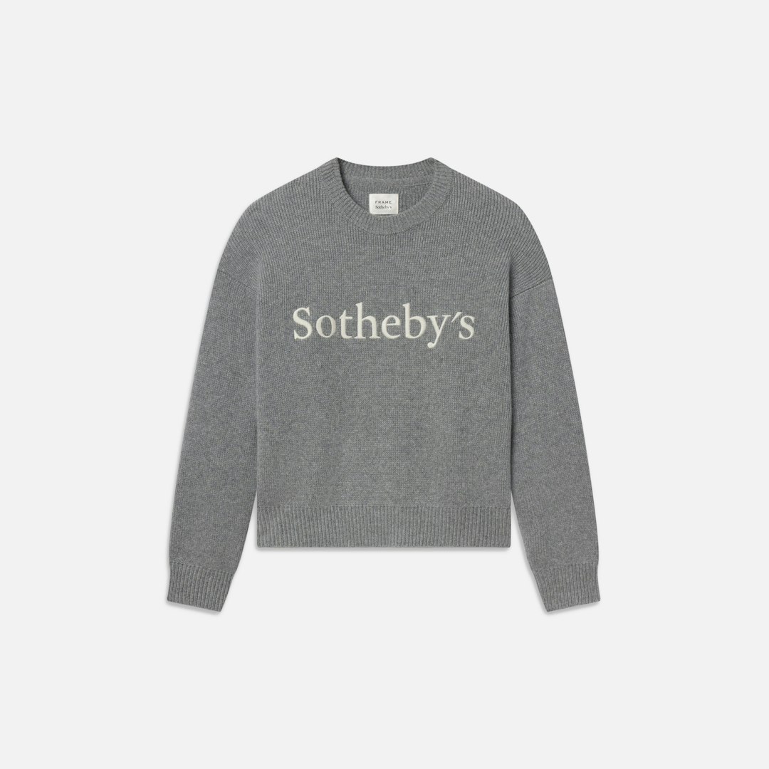FRAME Sotheby's Unisex Cashmere Sweater Denim Size Large