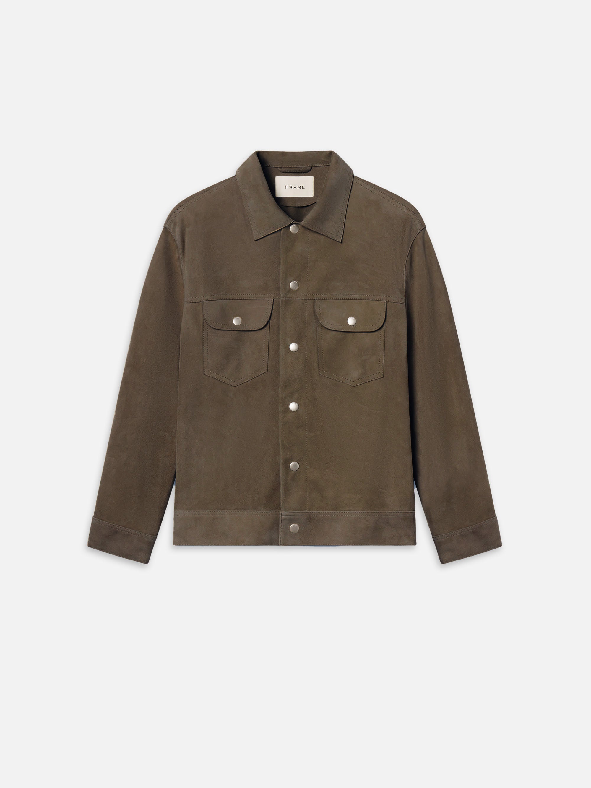 トップス EESETT&Co khaki SUEDE TRUCKER JACKET MOCHA – FRAME
