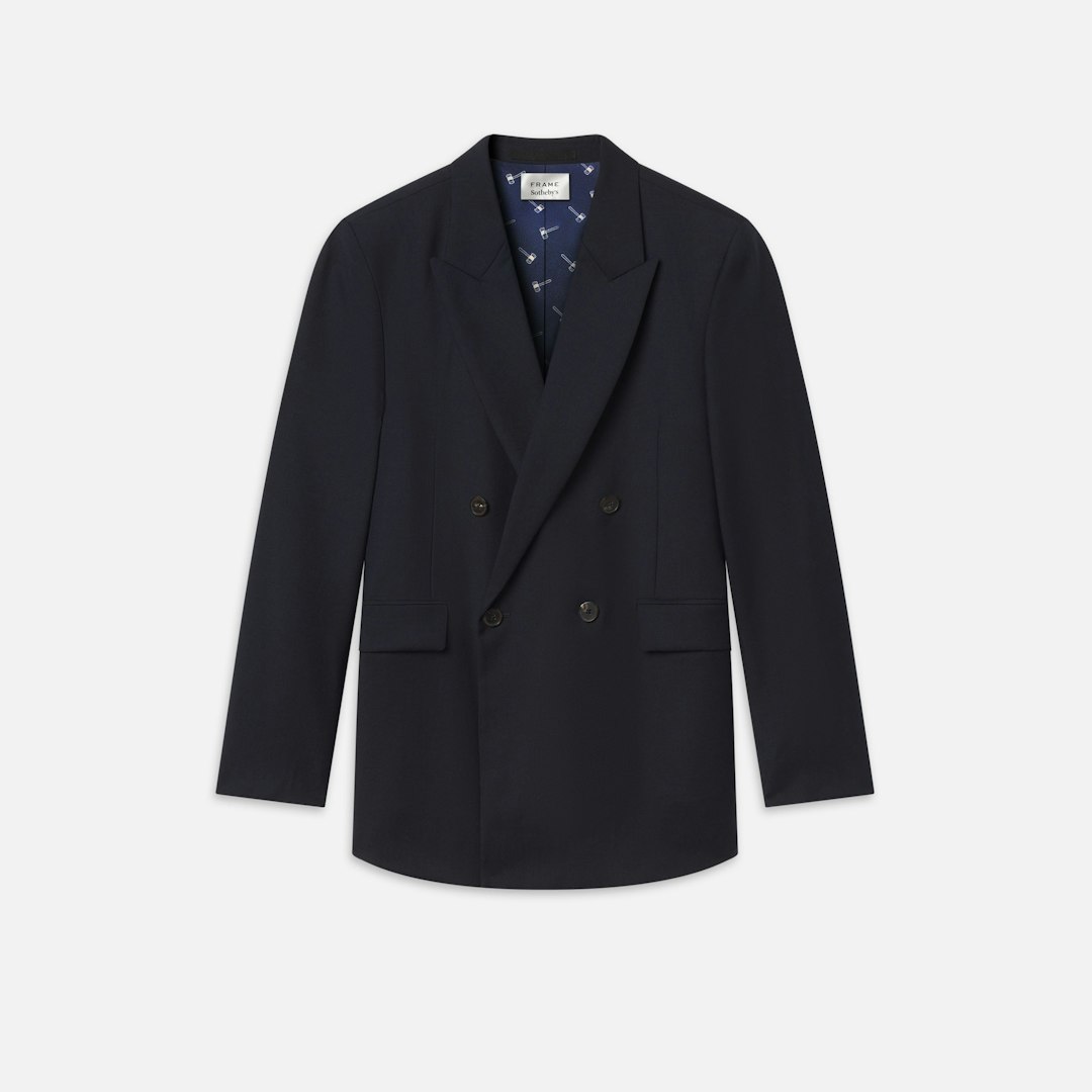 FRAME Men's Sotheby's Mens Blazer Navy Wool Size 42