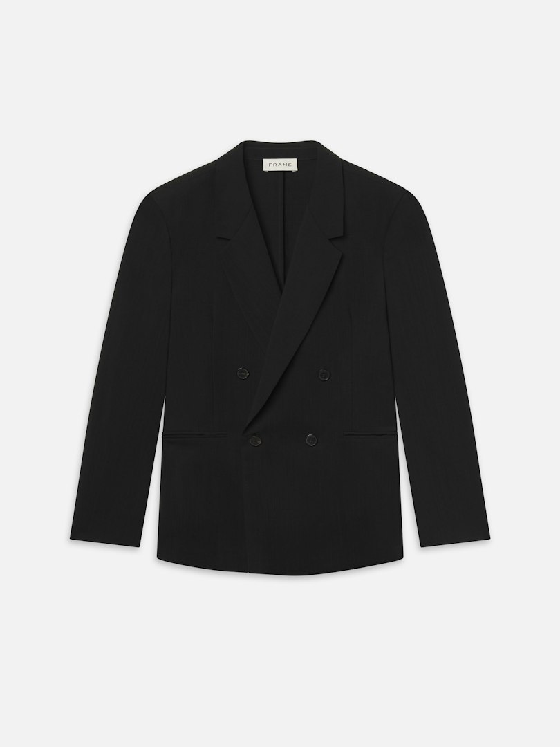 FRAME Men's Tropical Wool Unlined Blazer Black Size 44