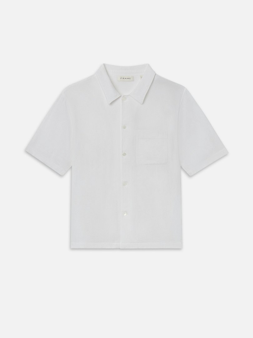 FRAME Men's Open Weave Shirt Cotton Size Large