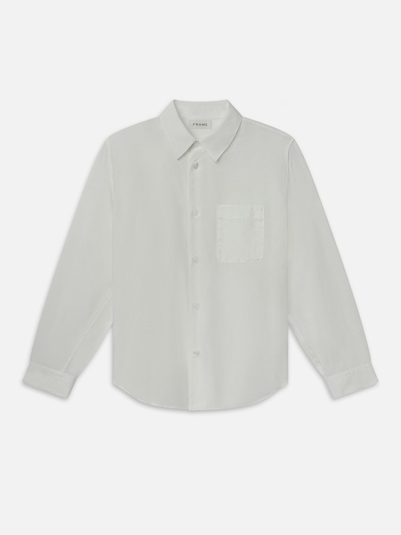 FRAME Men's Linen Shirt White gid://shopify/Metaobject/195898048688","gid://shopify/Metaobject/241776197808 Size Medium