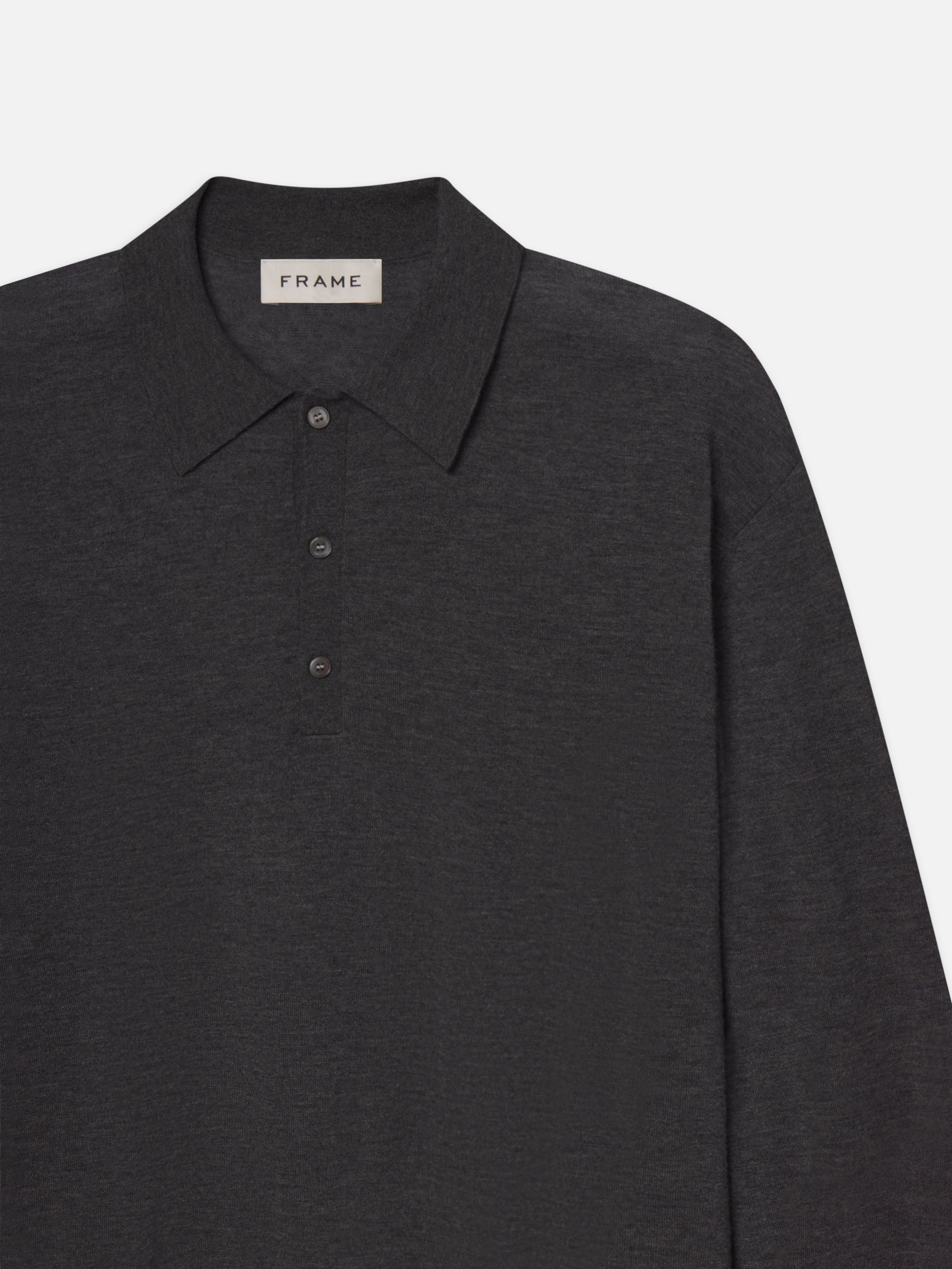 FASHIRU wool blend polo knit sweater 黒 FASHIRU wool blend polo knit sweater 黒 FASHIRU wool blend