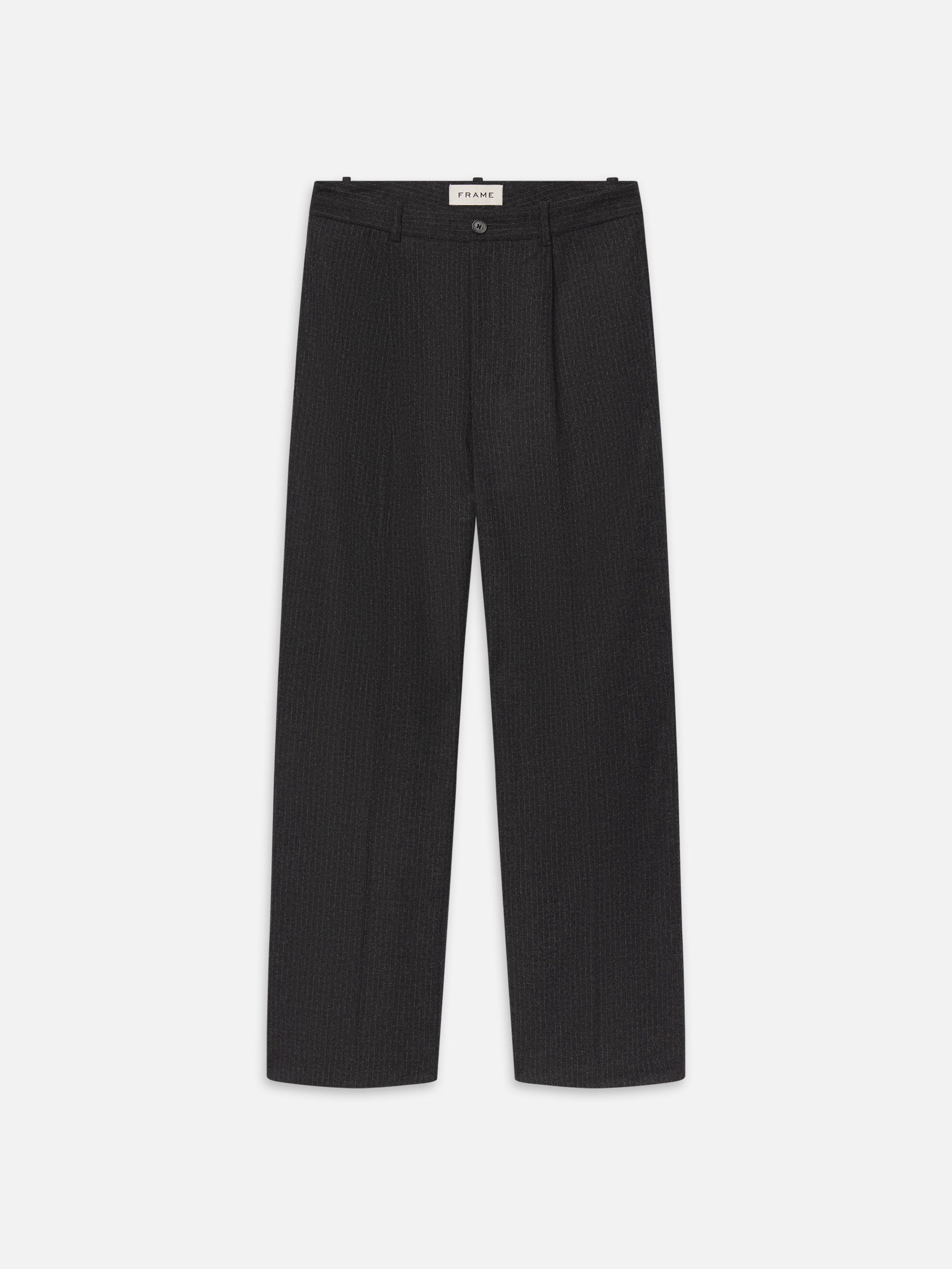 Frame Pinstripe Wide Leg Trousers Jeans Pants In Black