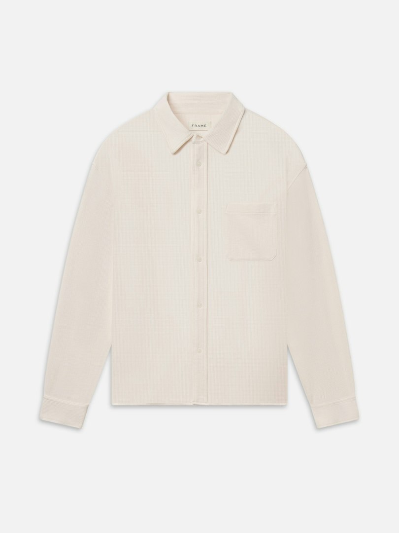 FRAME Men's Waffle Textured Shirt Size Medium