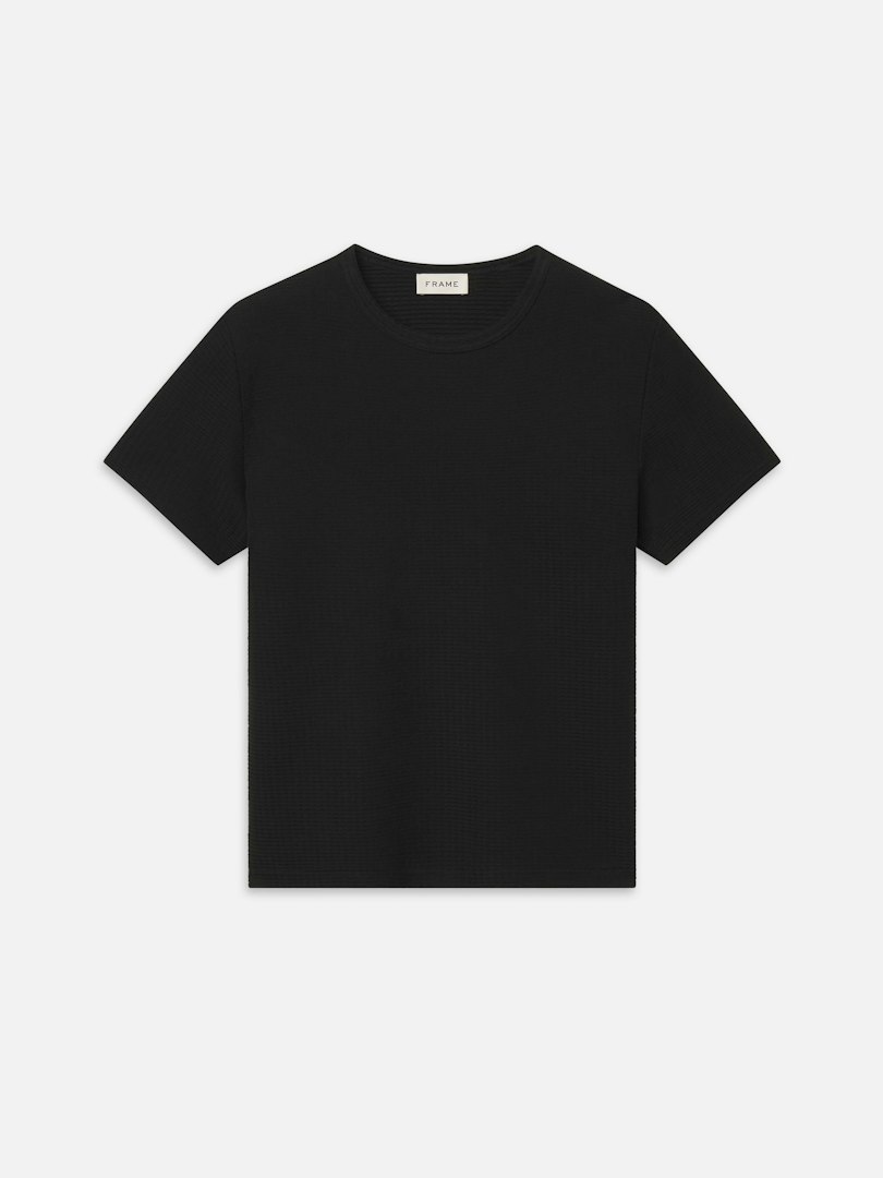 FRAME Men's Jacquard Stripe T-Shirt Cotton Size Medium