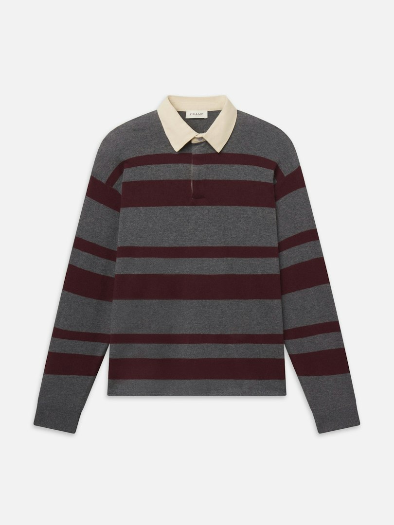 FRAME Men's Rugby Polo Sweater Wool Size Large