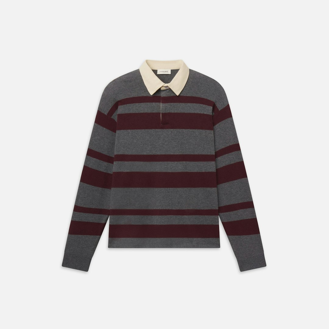 FRAME Men's Rugby Polo Sweater Wool Size Large