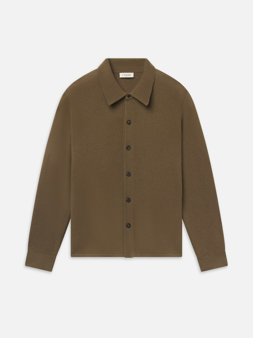 FRAME Men's Boiled Wool Shirt Sweater Size Large