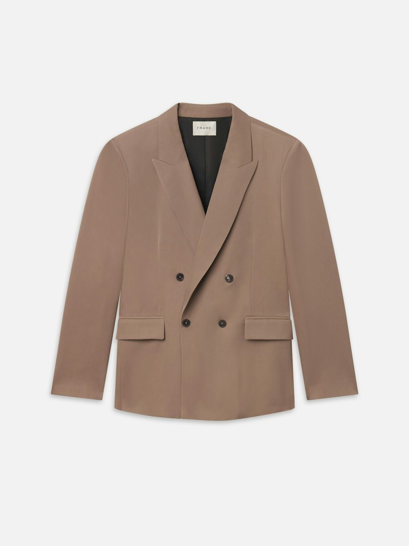 FRAME Men's Double Breasted Blazer Warm Mauve Wool Size 42