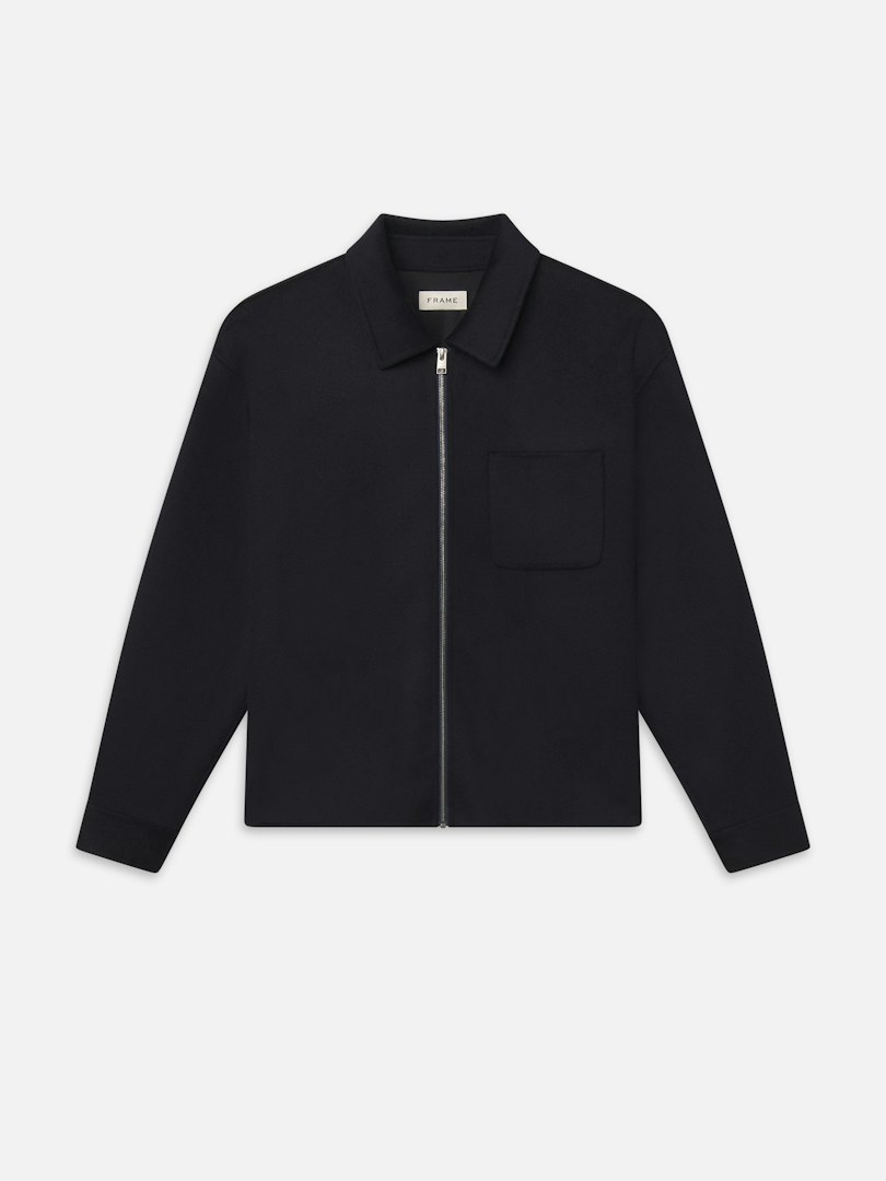 FRAME Men's Double Face Zip Shirt Jacket Wool Size Medium