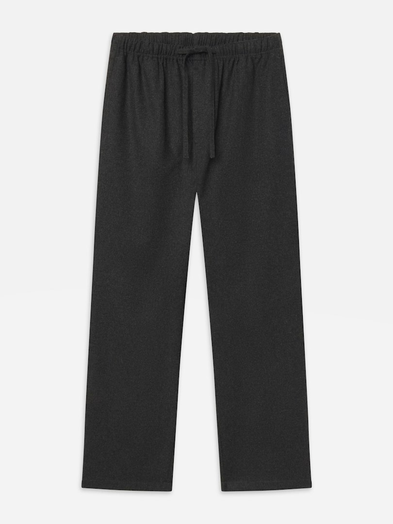 FRAME Men's Flannel Easy Trousers Pants Grey Melange Wool Size Medium
