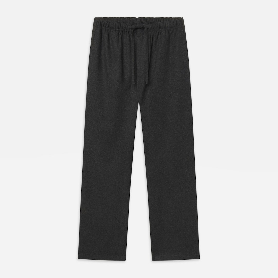 FRAME Men's Flannel Easy Trousers Pants Grey Melange Wool Size Medium