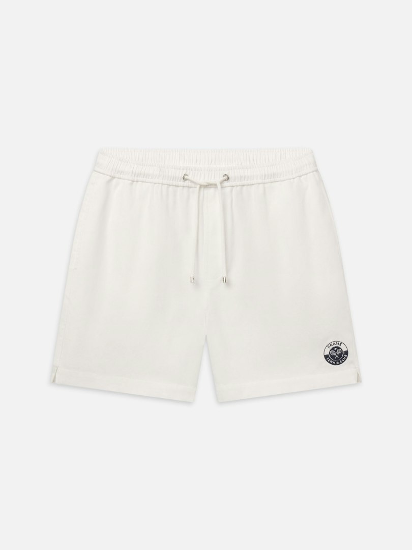 FRAME Men's Cotton Shorts Cream Size Small