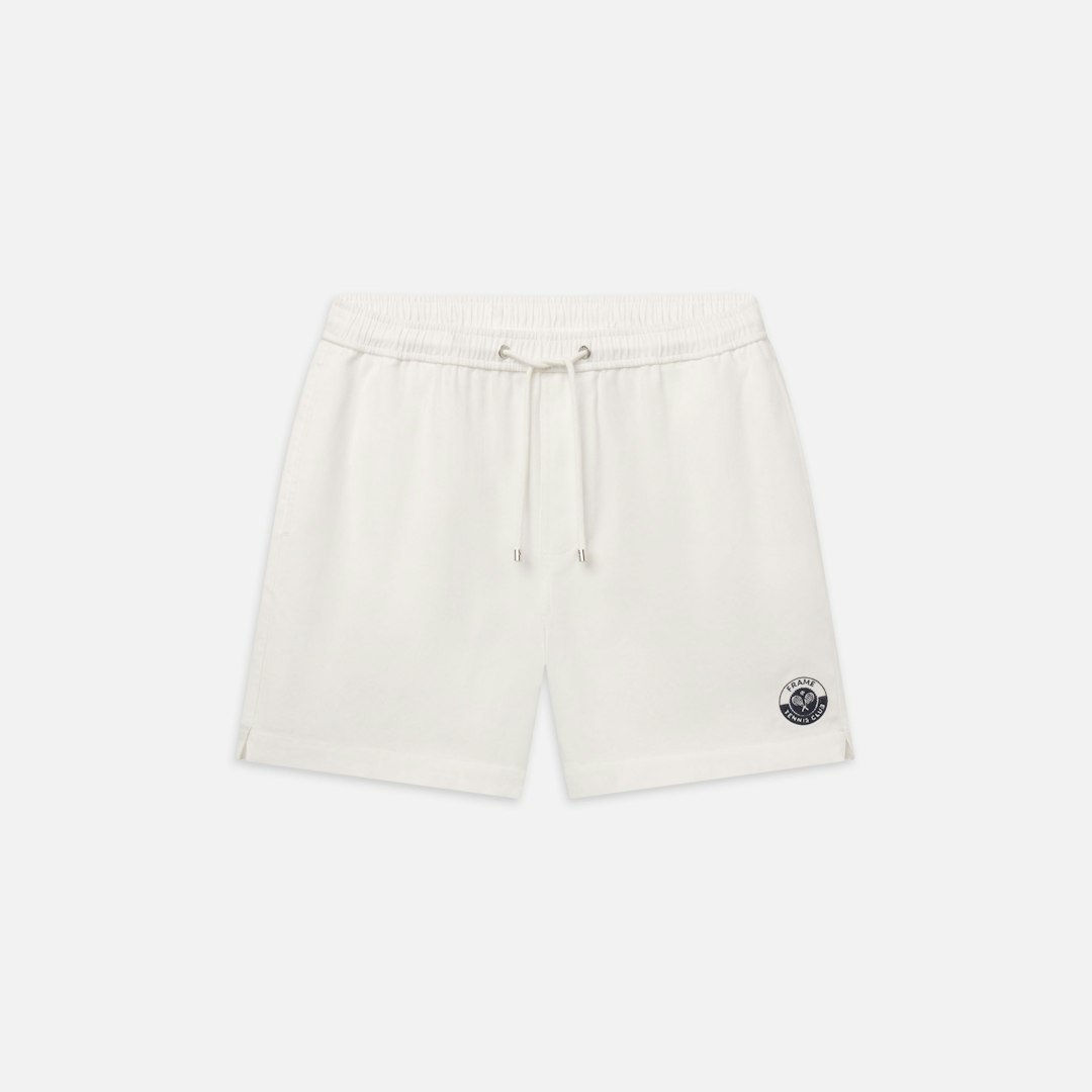 FRAME Men's Cotton Shorts Cream Size Small