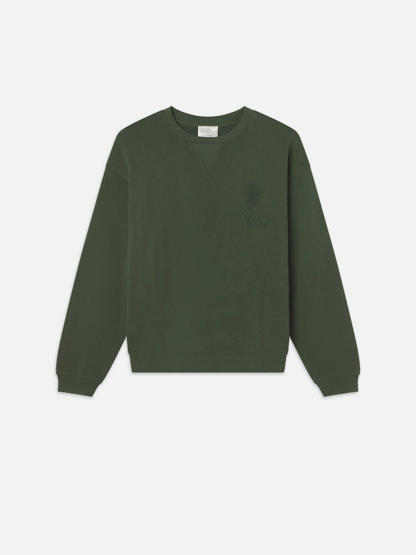 FRAME Ritz Unisex Tonal Logo Crewneck Cotton Size XS