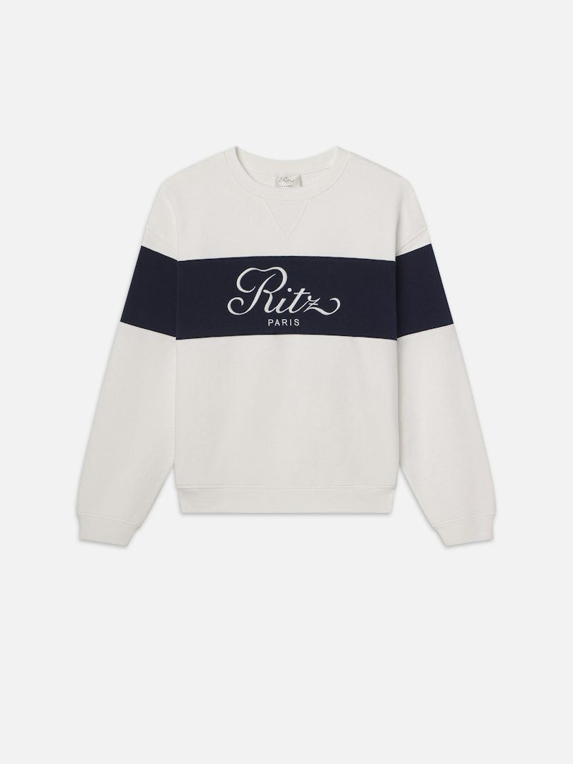 FRAME Ritz Unisex Sport Sweatshirt Cream Cotton Size XL