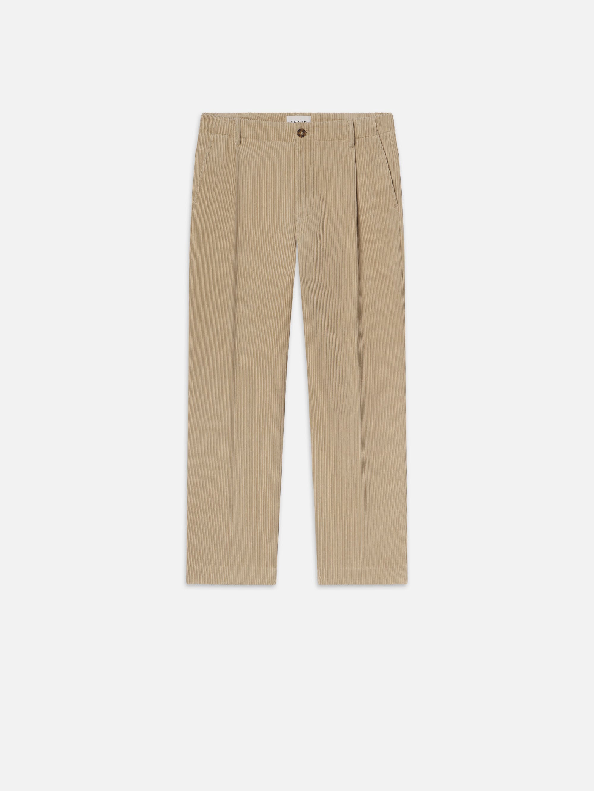 Frame Tapered Pleated Trousers Pants In Neutrals