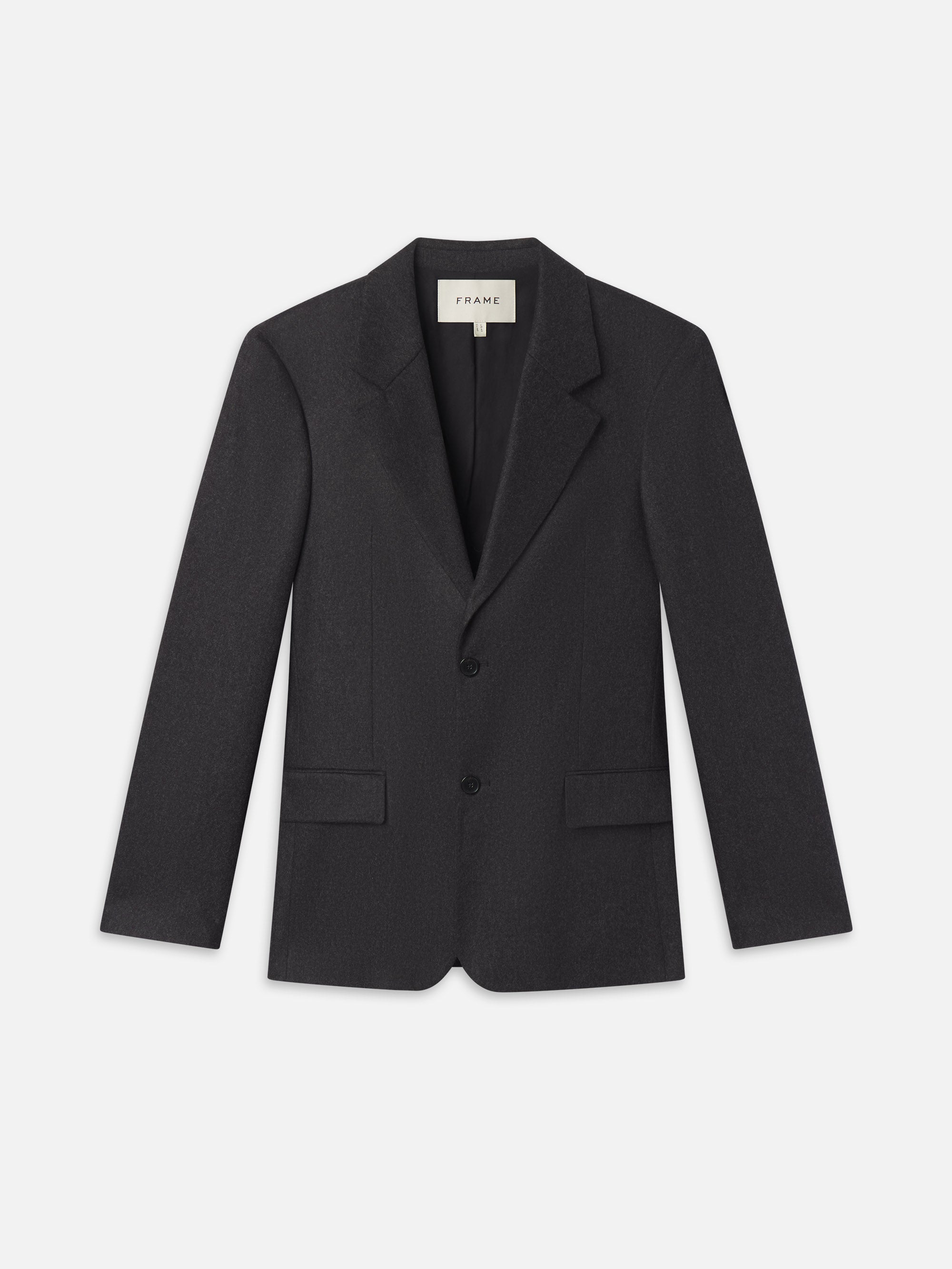Frame Single Breasted Blazer In Blue