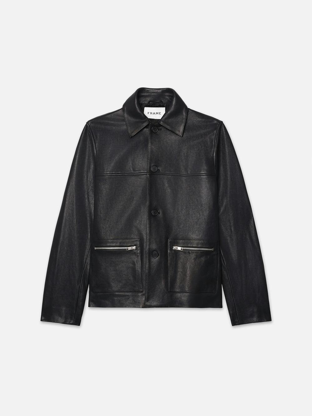 UTILITY LEATHER JACKET BLACK – FRAME