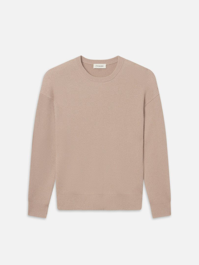 FRAME Men's Ribbed Crewneck Sweater Cashmere Size Medium