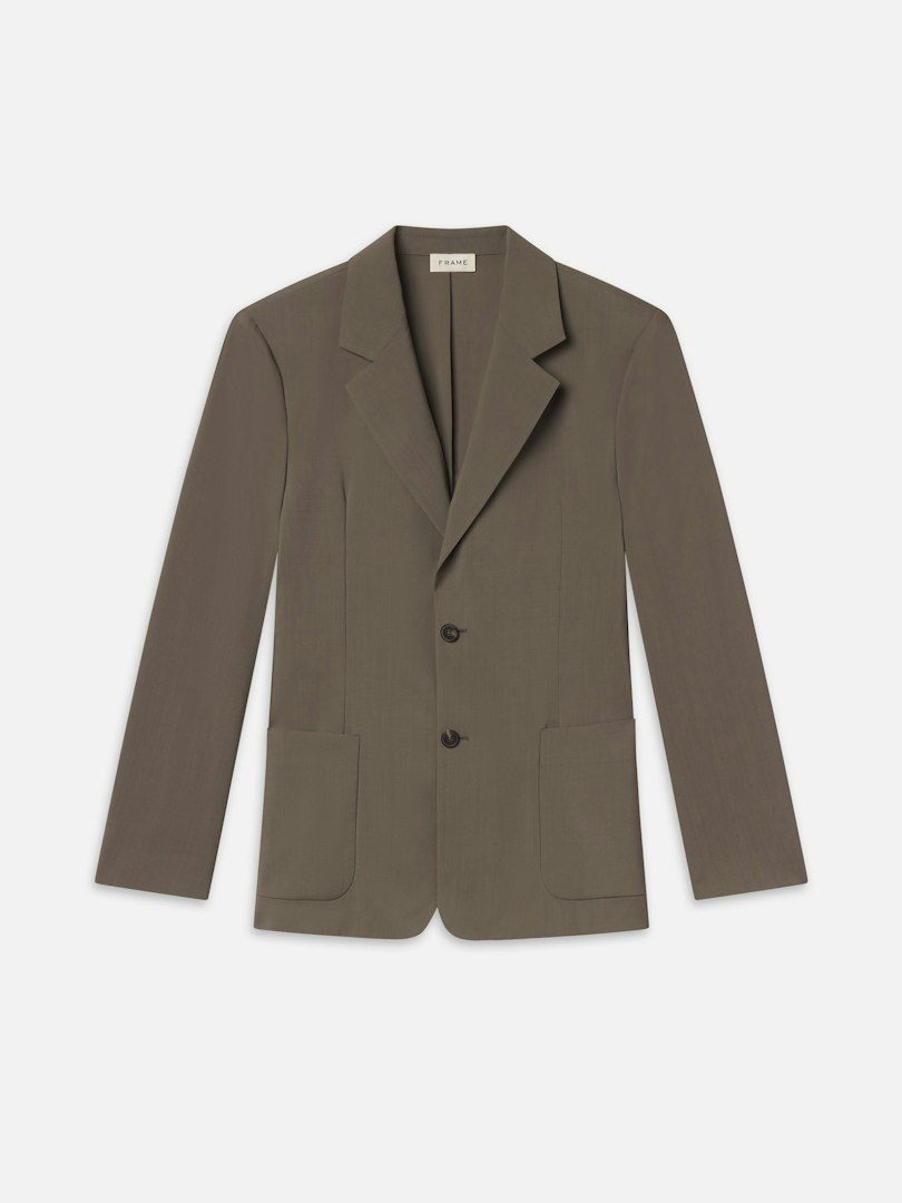 FRAME Men's Unlined Blazer Smoky Green Wool Size 40