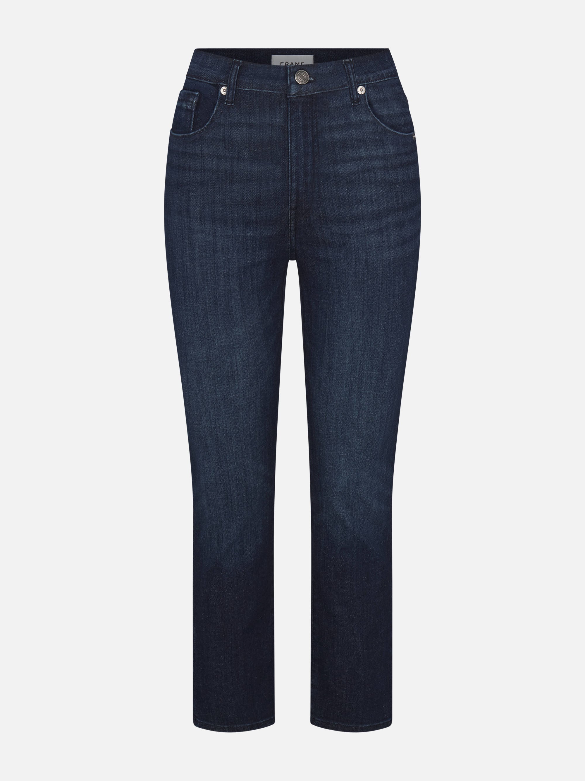 Frame Le High Straight Jeans In Blue