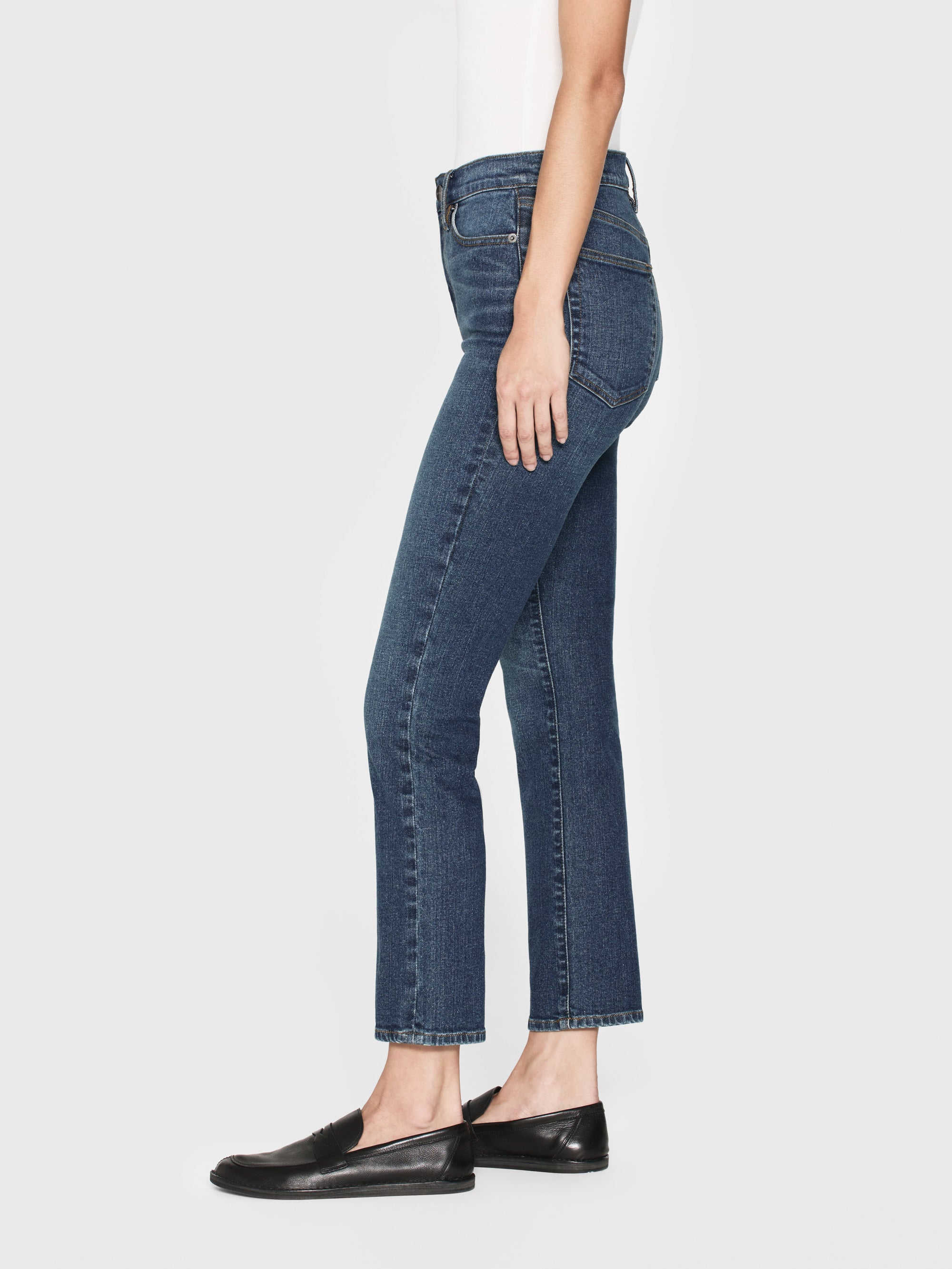 NWOT Frame Le High Straight Slit popular Hem Ankle Jeans