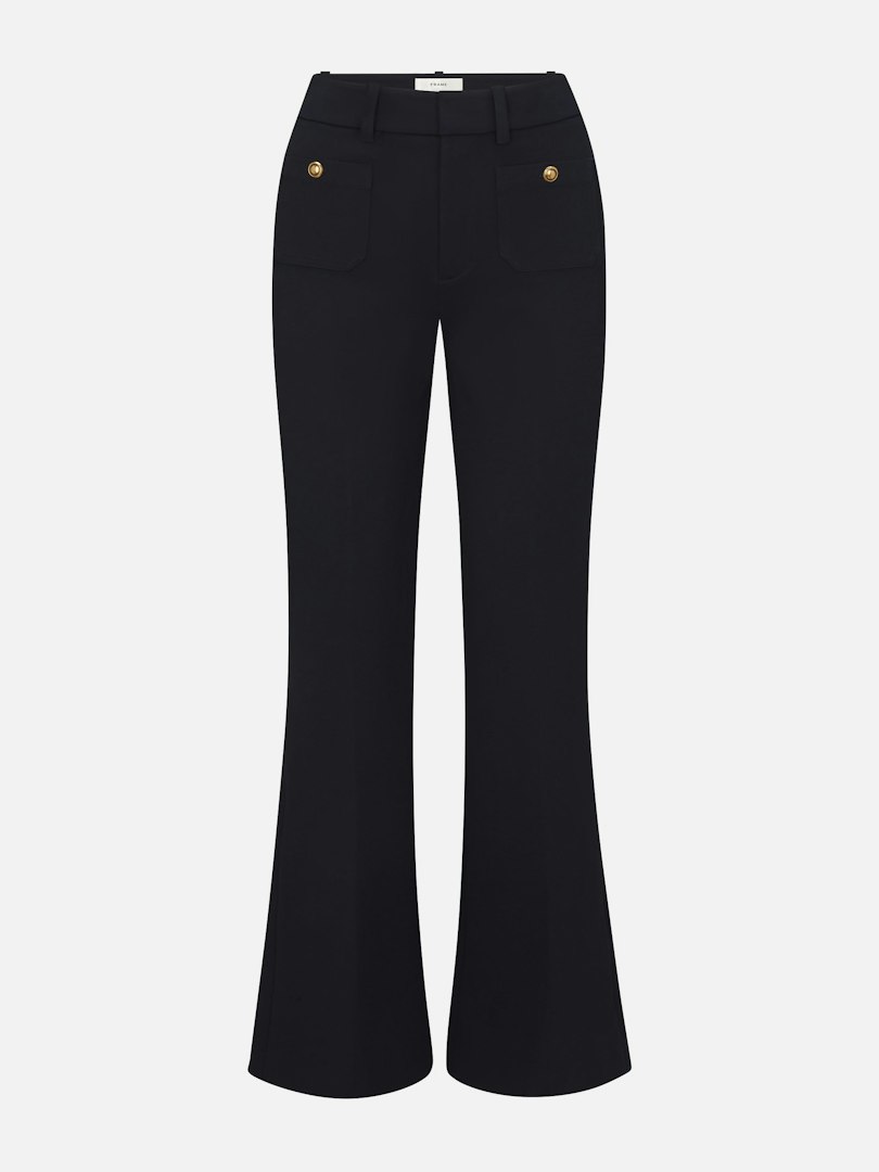 FRAME Women's The Pixie Flare Trouser Shrunken Pocket Pants Size 0