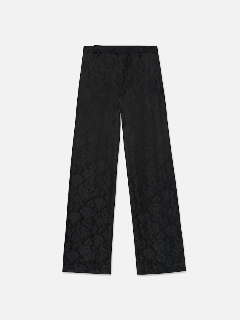 FRAME Ritz Women's Pajama Trouser Pants Black Multi 100% Silk Size 2
