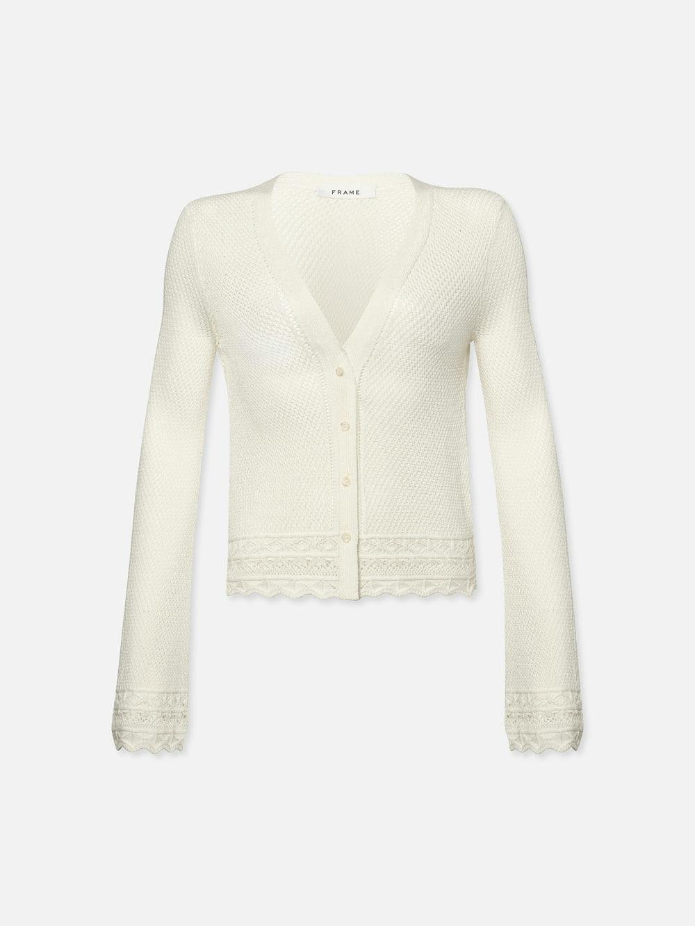 POINTELLE CARDI CREAM – FRAME