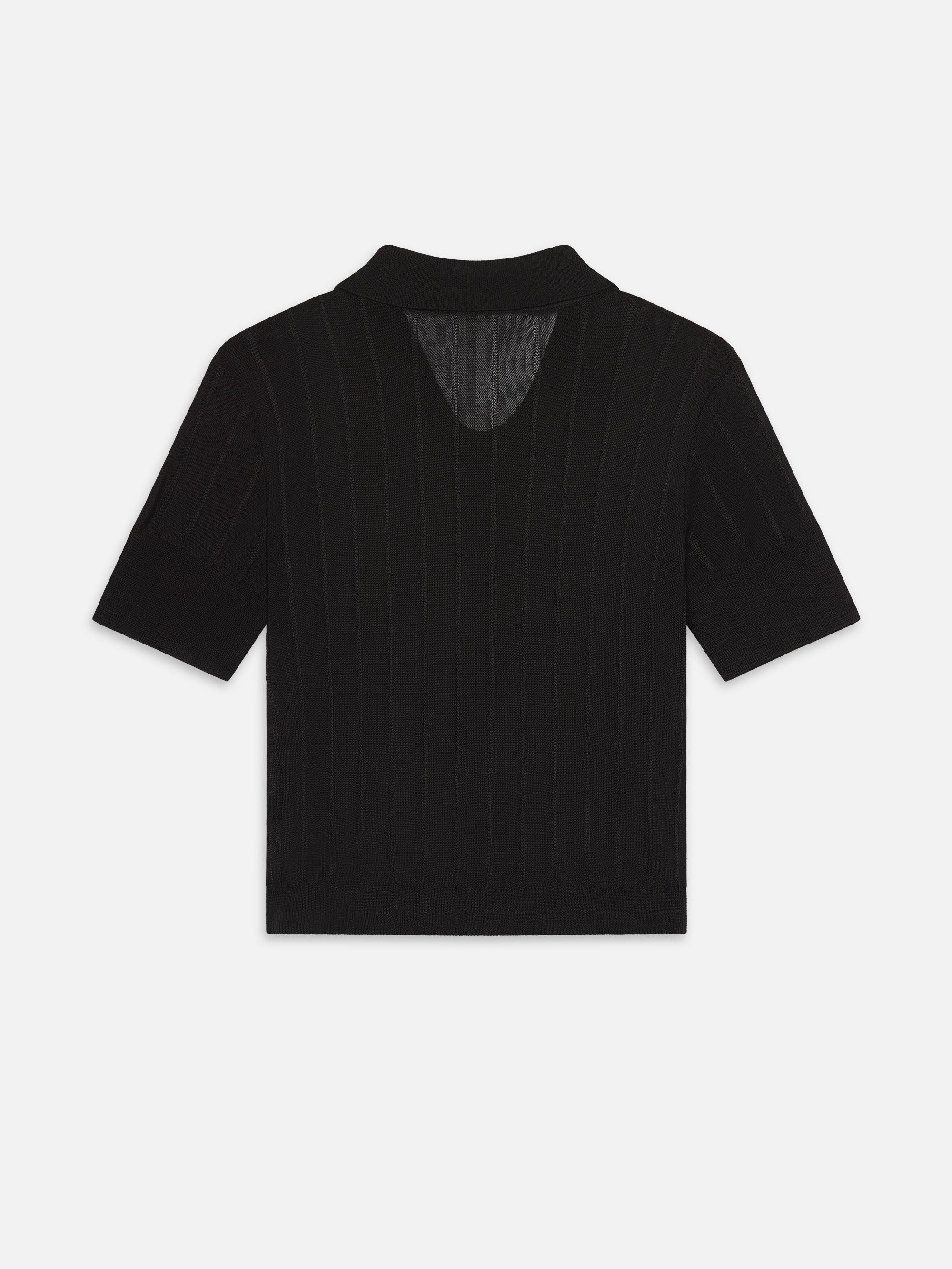 THE RIBBED POLO BLACK – FRAME