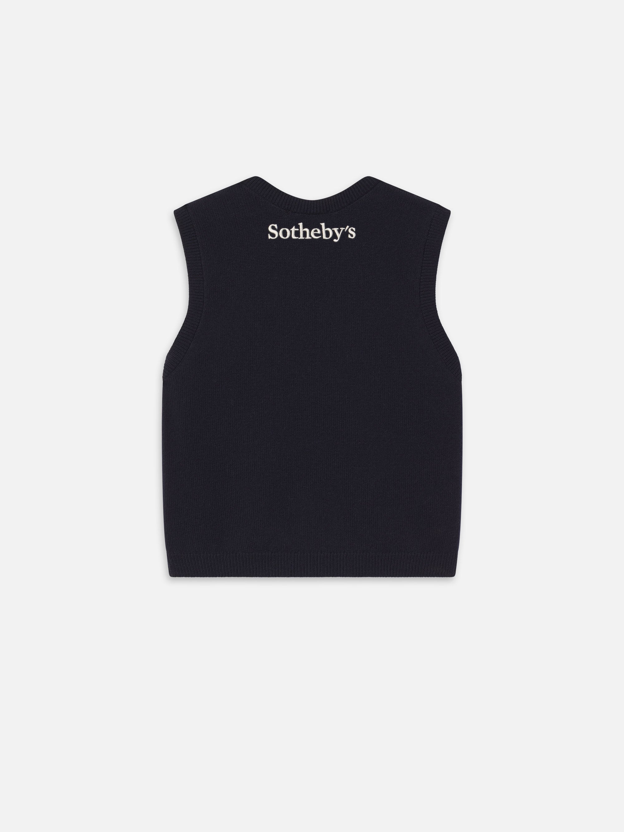 【GRAVER】23SS★ Baseball Black Logo Embroidery Knit Vest Ivy Line Knit Vest Black