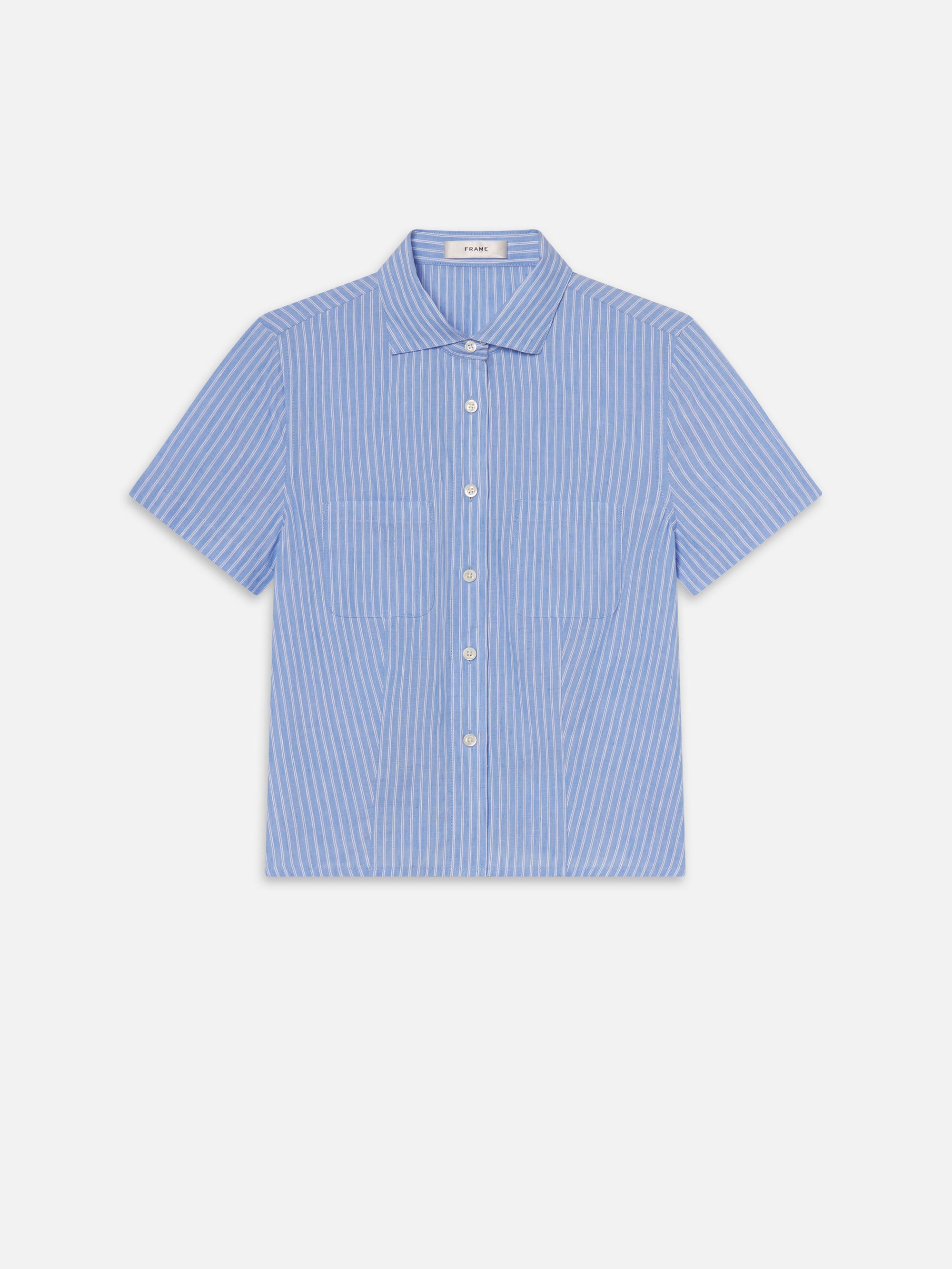THE SEASIDE SHIRT OXFORD BLUE MULTI – FRAME