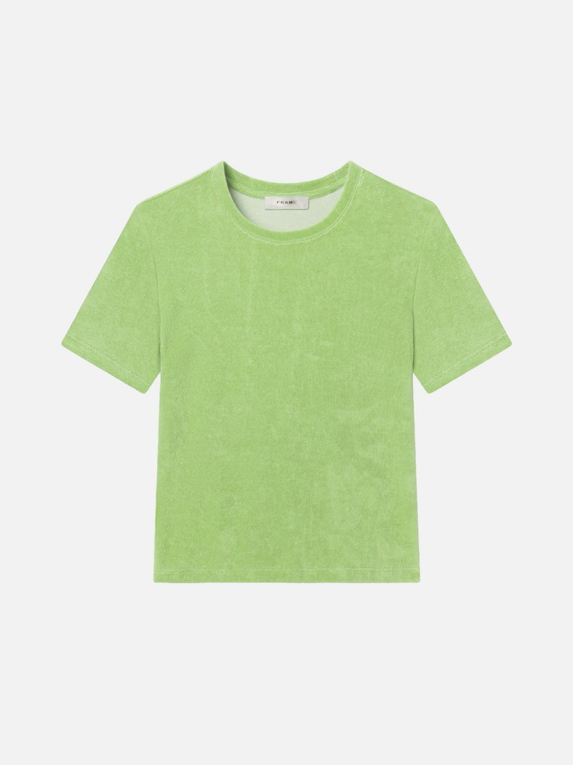 FRAME Women's The Terry Baby T-Shirt Cotton Size XL
