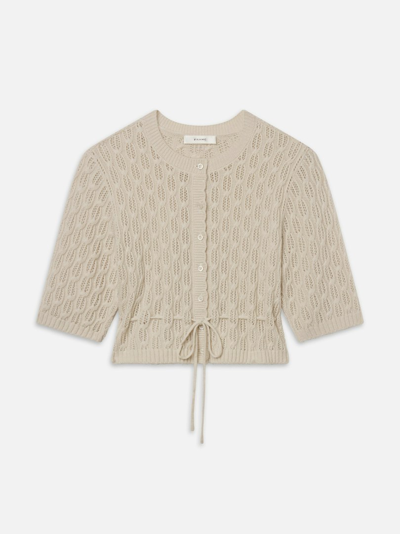 FRAME Women's The Clover Cardi Oatmeal Heather Size Large