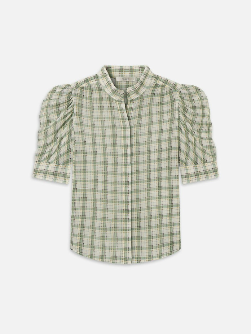 FRAME Women's The Gillian Blouse Top Silk Size Small