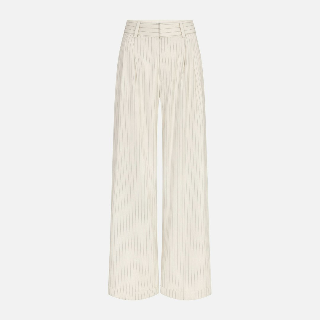 FRAME Women's The Avenue Pants Cream Multi Denim Size 8