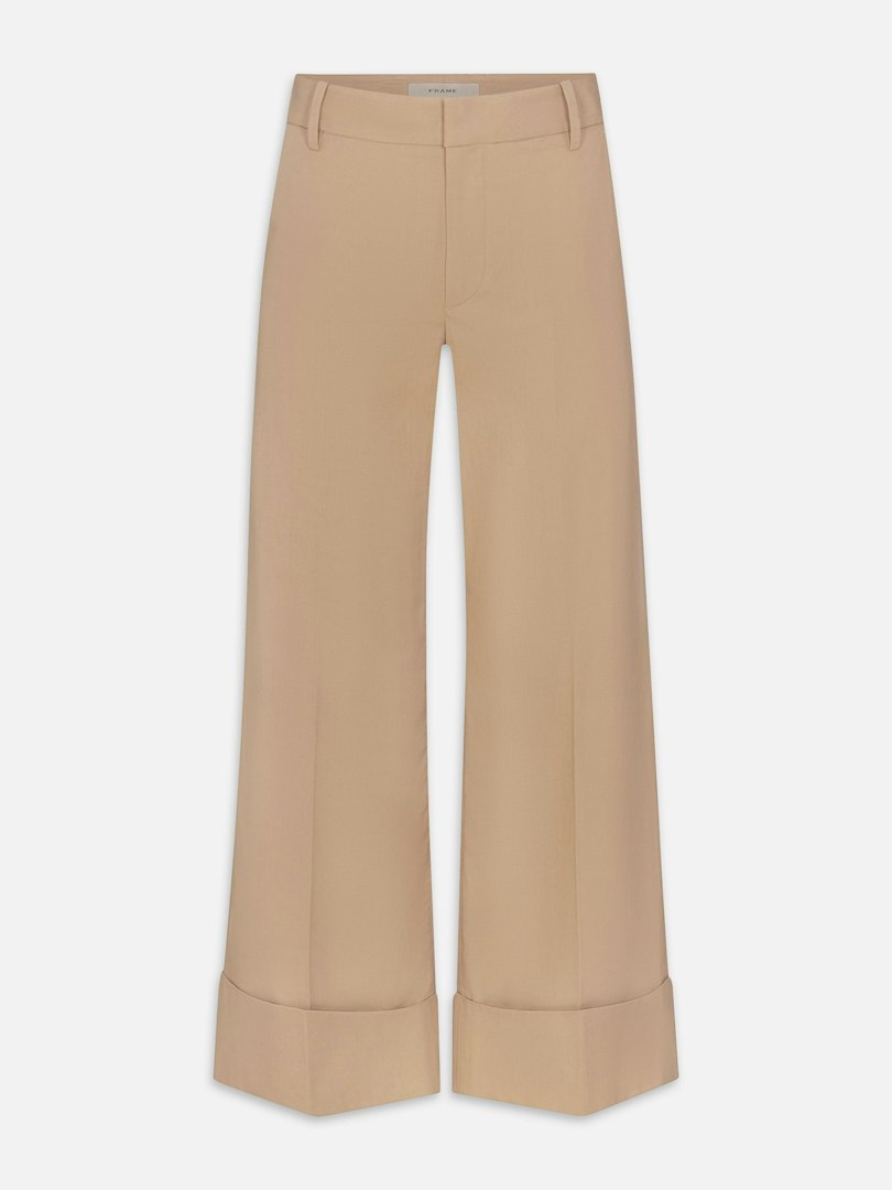 FRAME Women's The Cuffed Slim Palazzo Trouser Pants Size 8