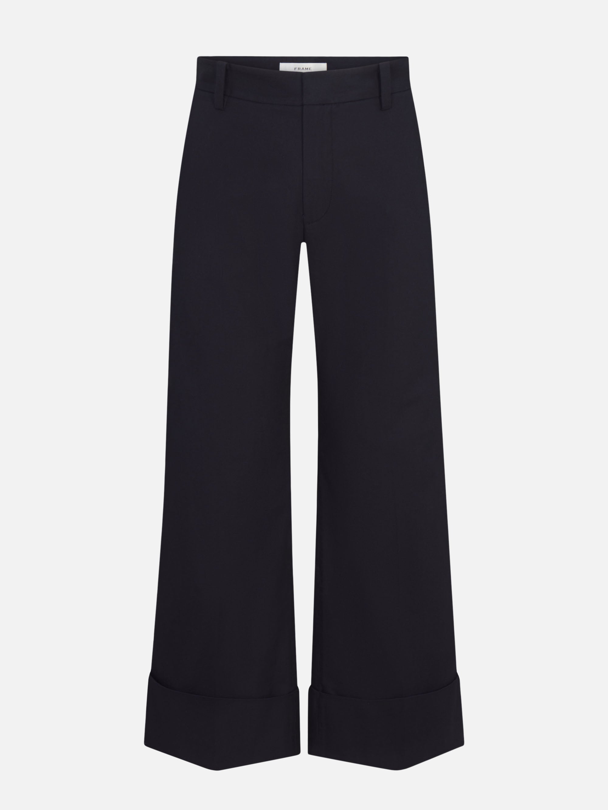 Frame Women's The Cuffed Slim Palazzo Trouser Pants In Black