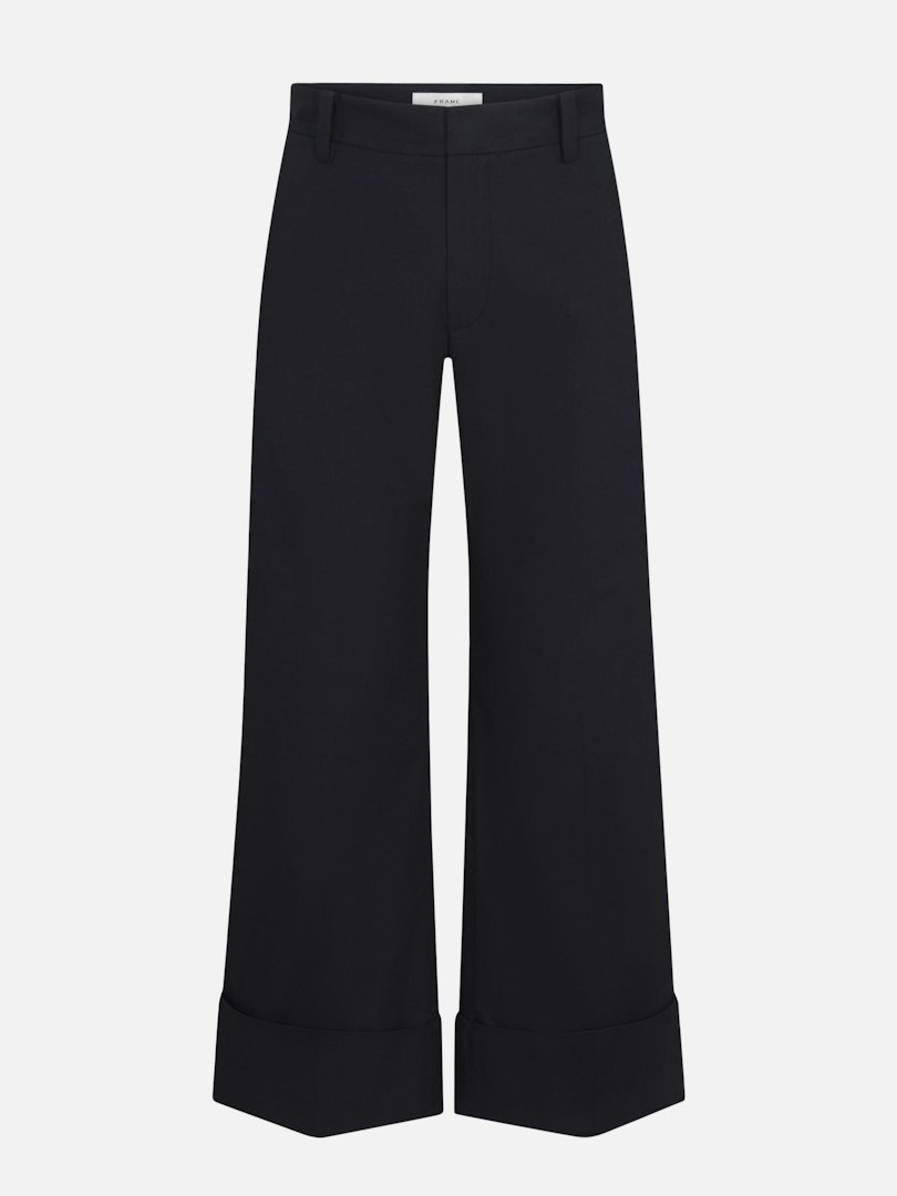 FRAME Women's The Cuffed Slim Palazzo Trouser Pants Size 0