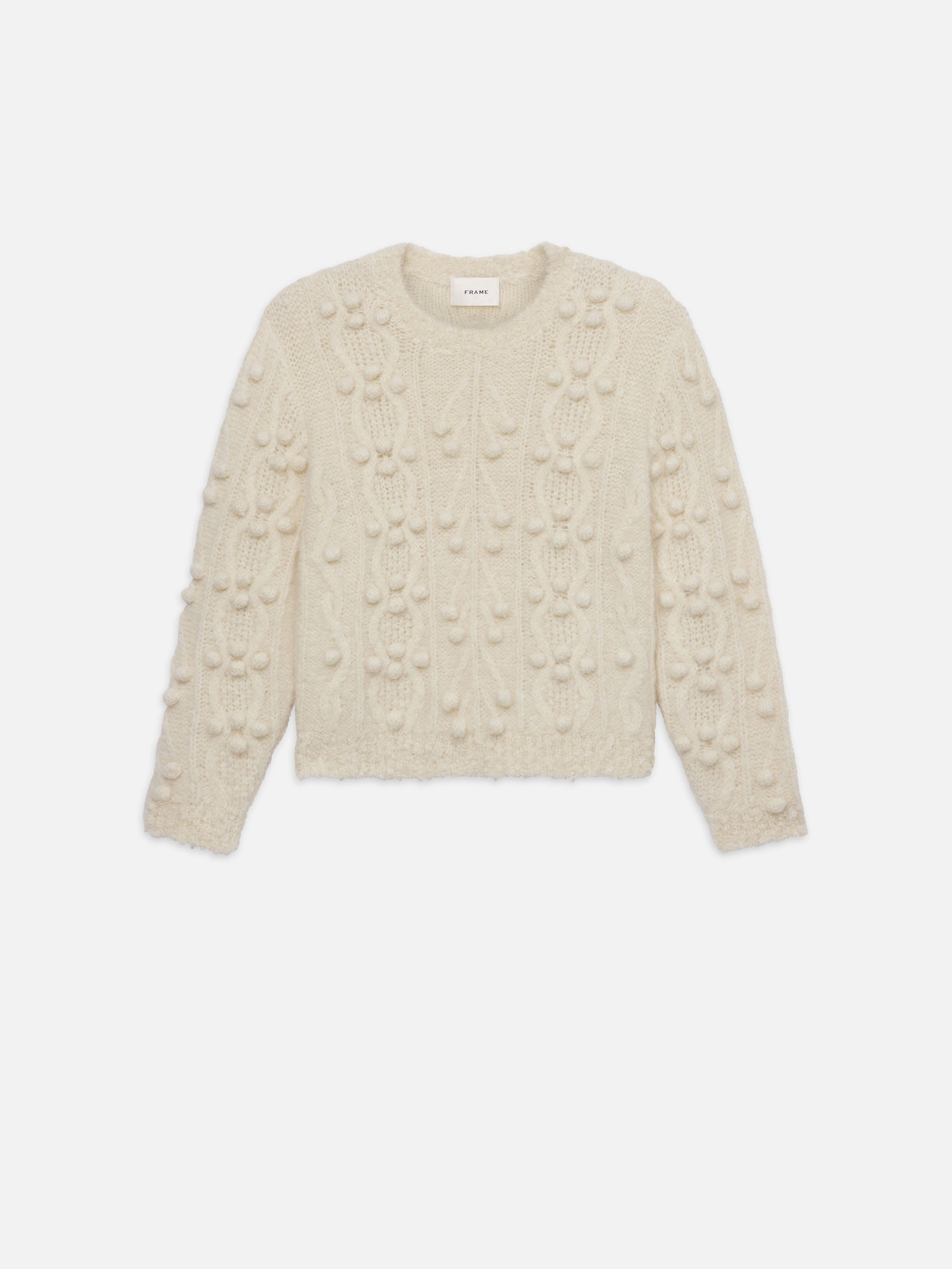 FRAME Cream Off White purchases Wool Chunky Cable Knit Sweater Small