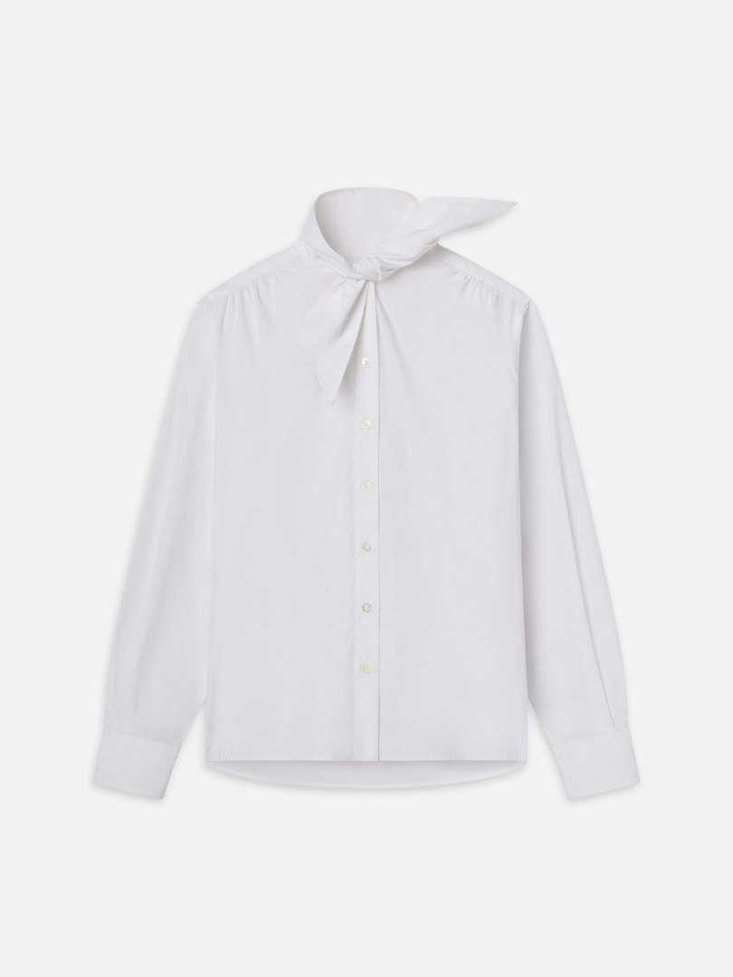 FRAME Women's The Wednesday Shirt White Cotton Size XL