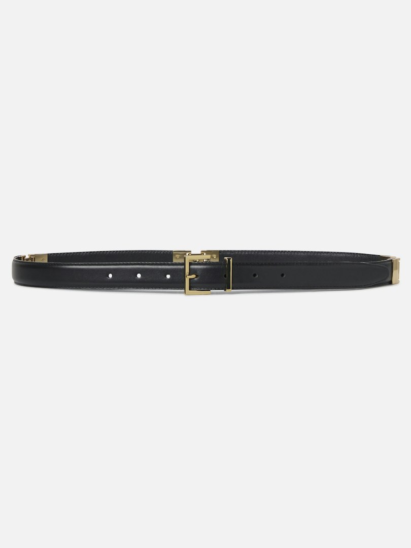 FRAME Women's The Linking Belt Black Denim Size Large