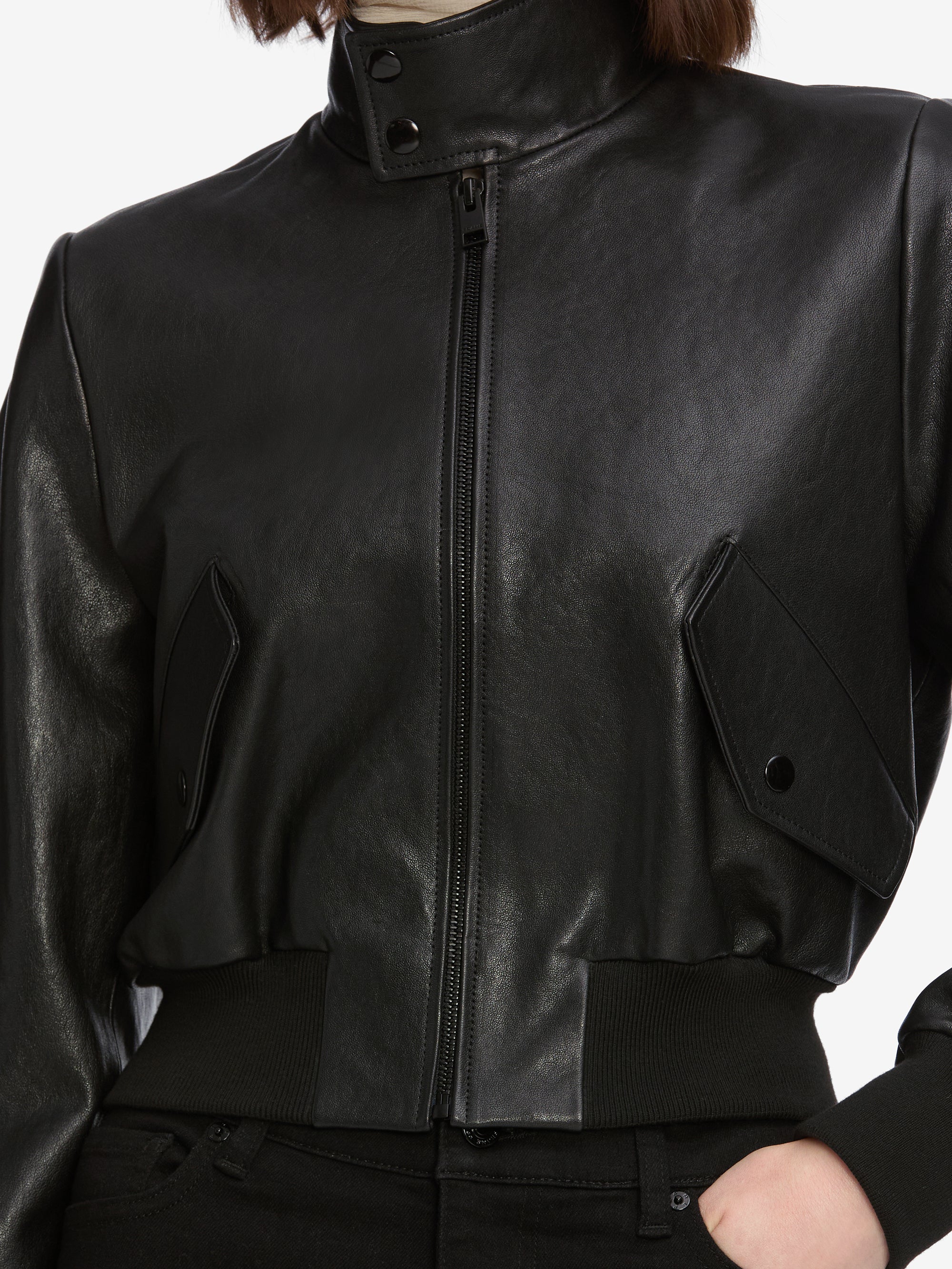 ジャケット・アウター PAIR SLOPE short leather Harrington jkt JKM1027-M01-SDALE.jpg?v=