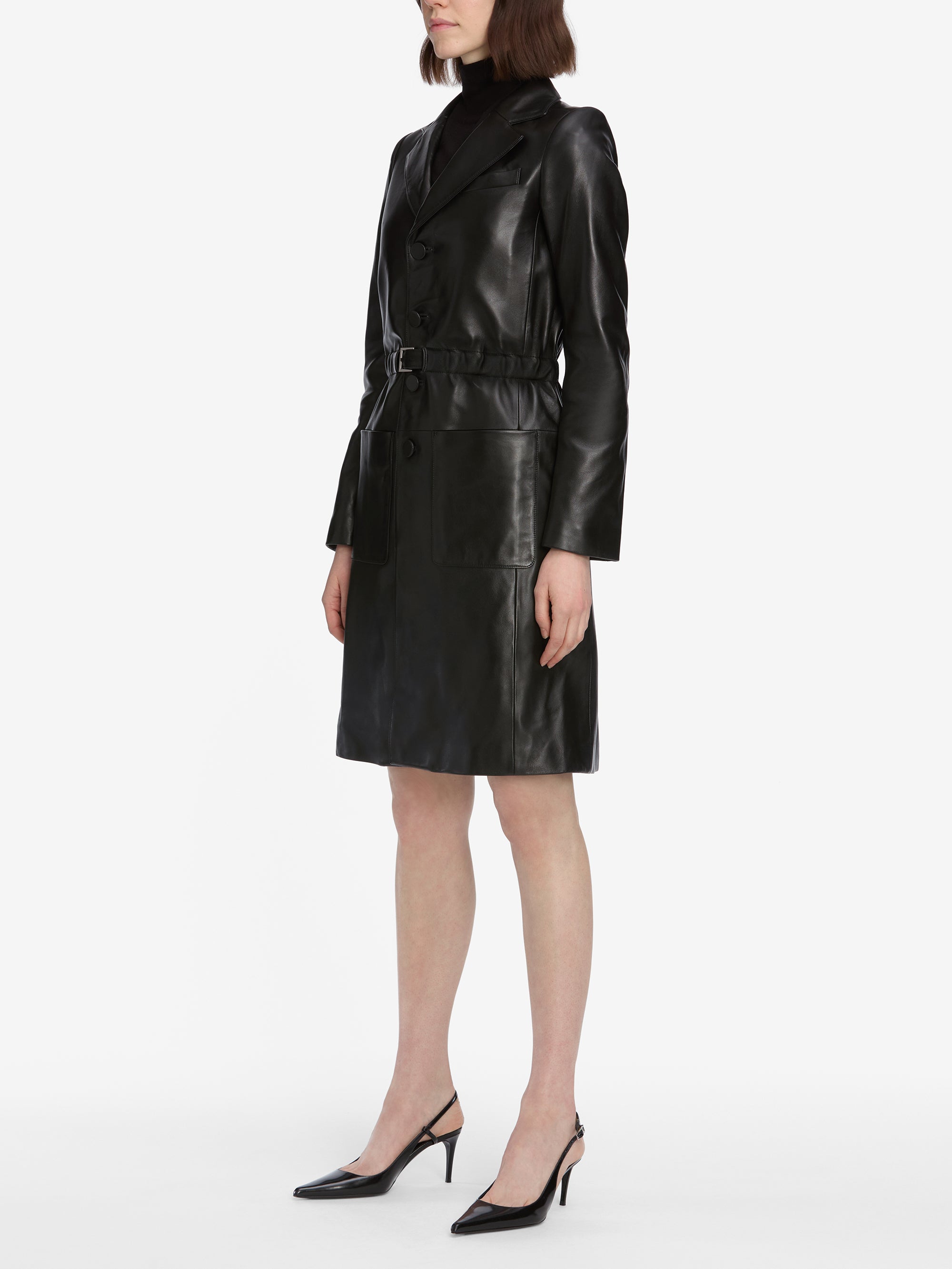 【美品】S'YTE Hem Long Jacket Jjayotai Women's Leather Jacket, 2024 Long Sleeve Jacket