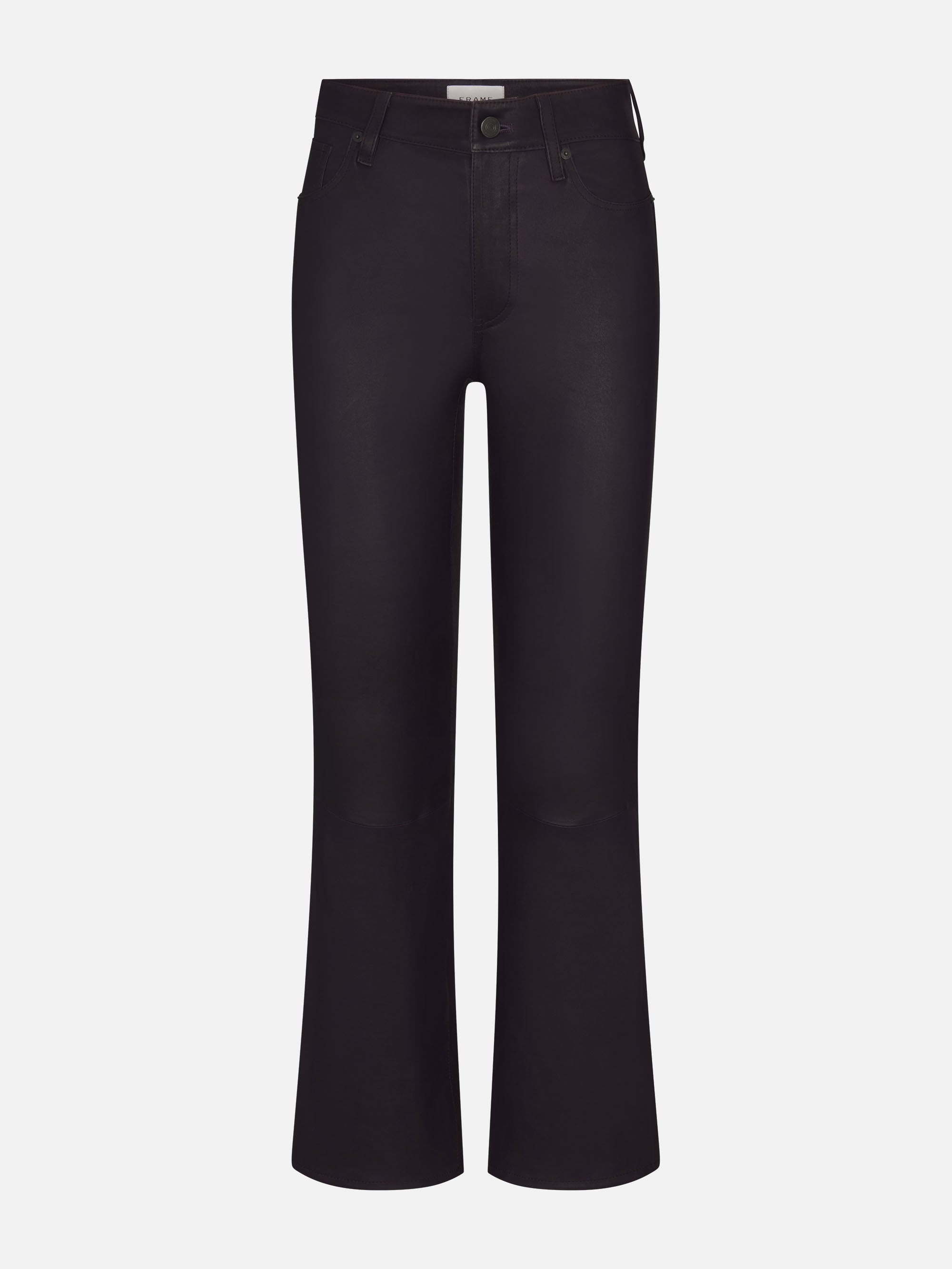 Frame The Leather Reboot Crop Pants In Black