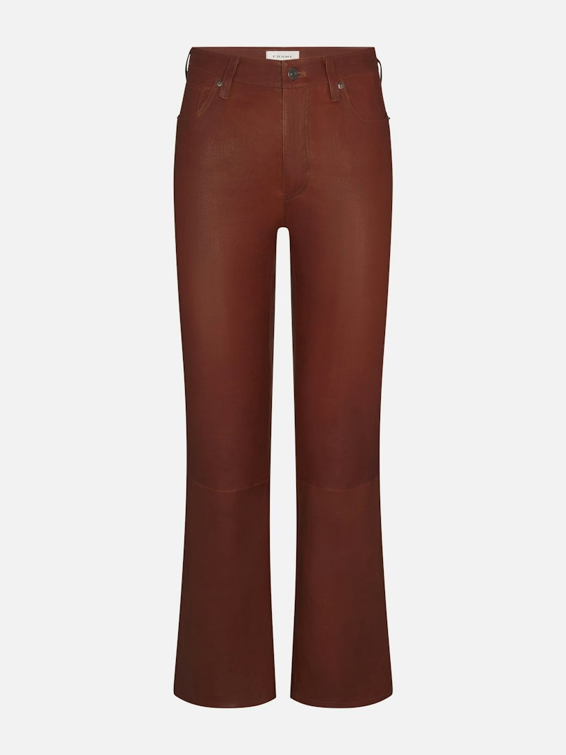 FRAME Women's The Leather Reboot Crop Pants Size 29
