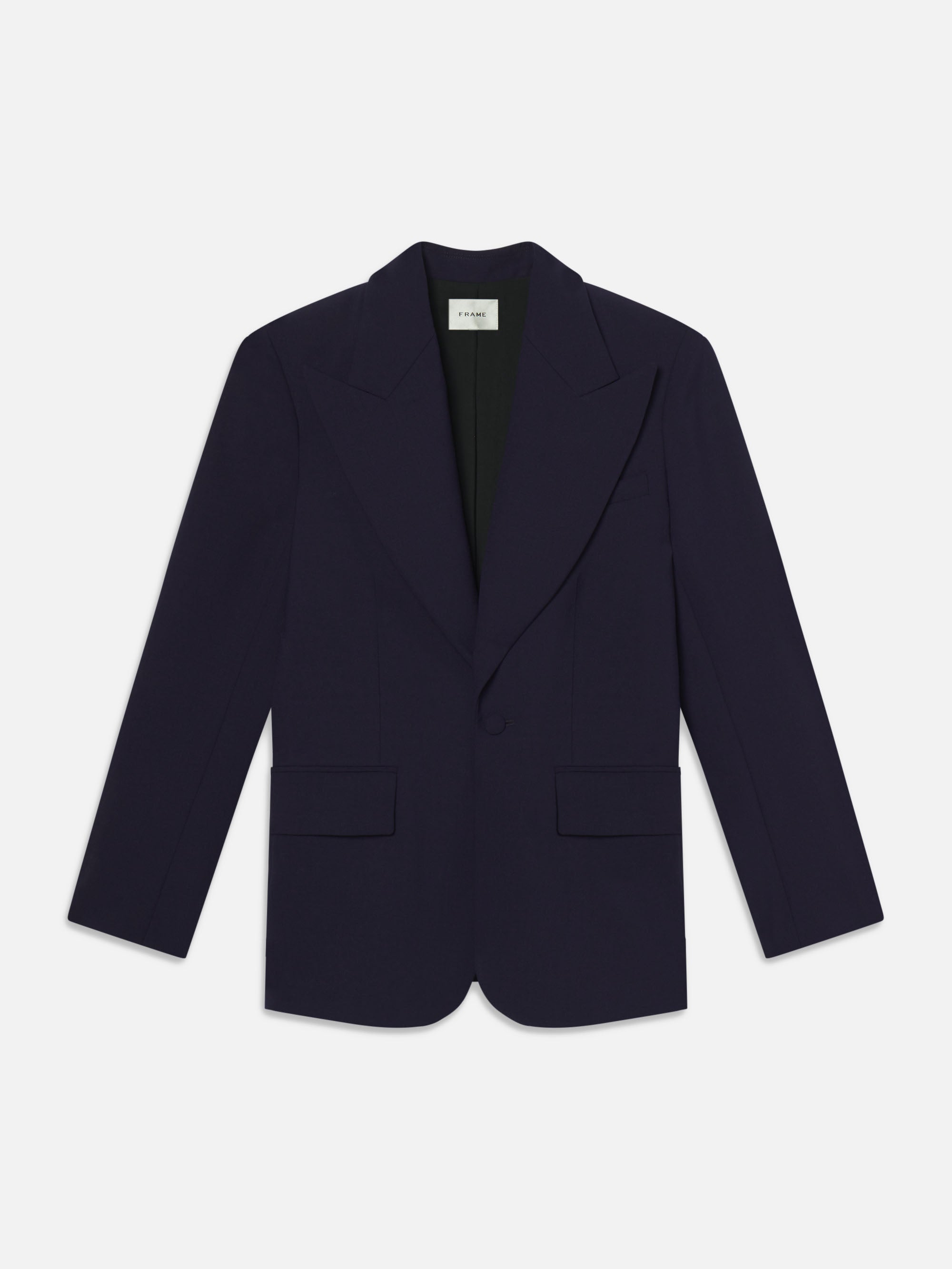 Frame The Peak Lapel Blazer In Black